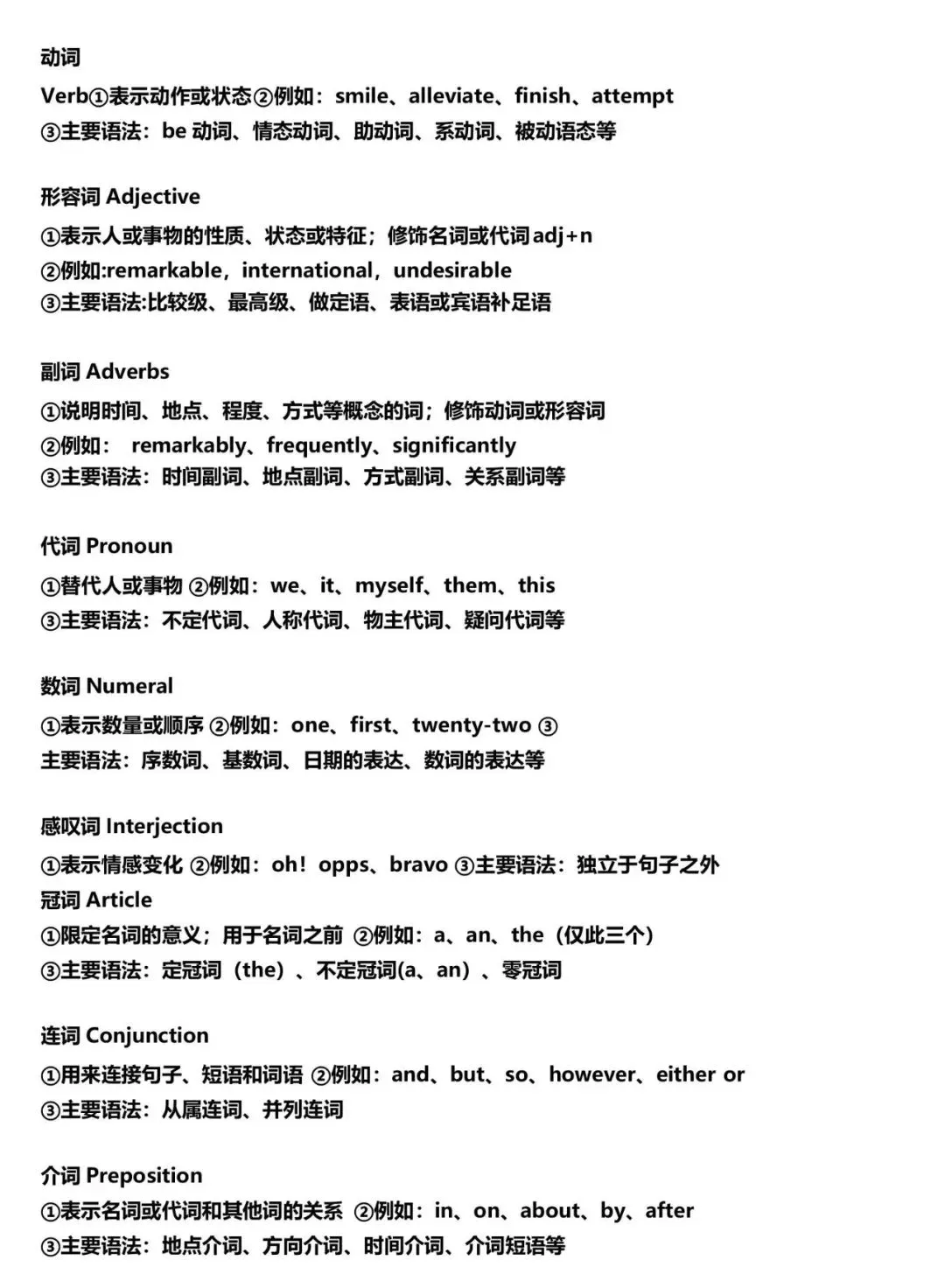 初中英语语法汇总,秒懂句子成分!附中考语法练习1000题 第5张 初中英语语法汇总,秒懂句子成分!附中考语法练习1000题 第5张