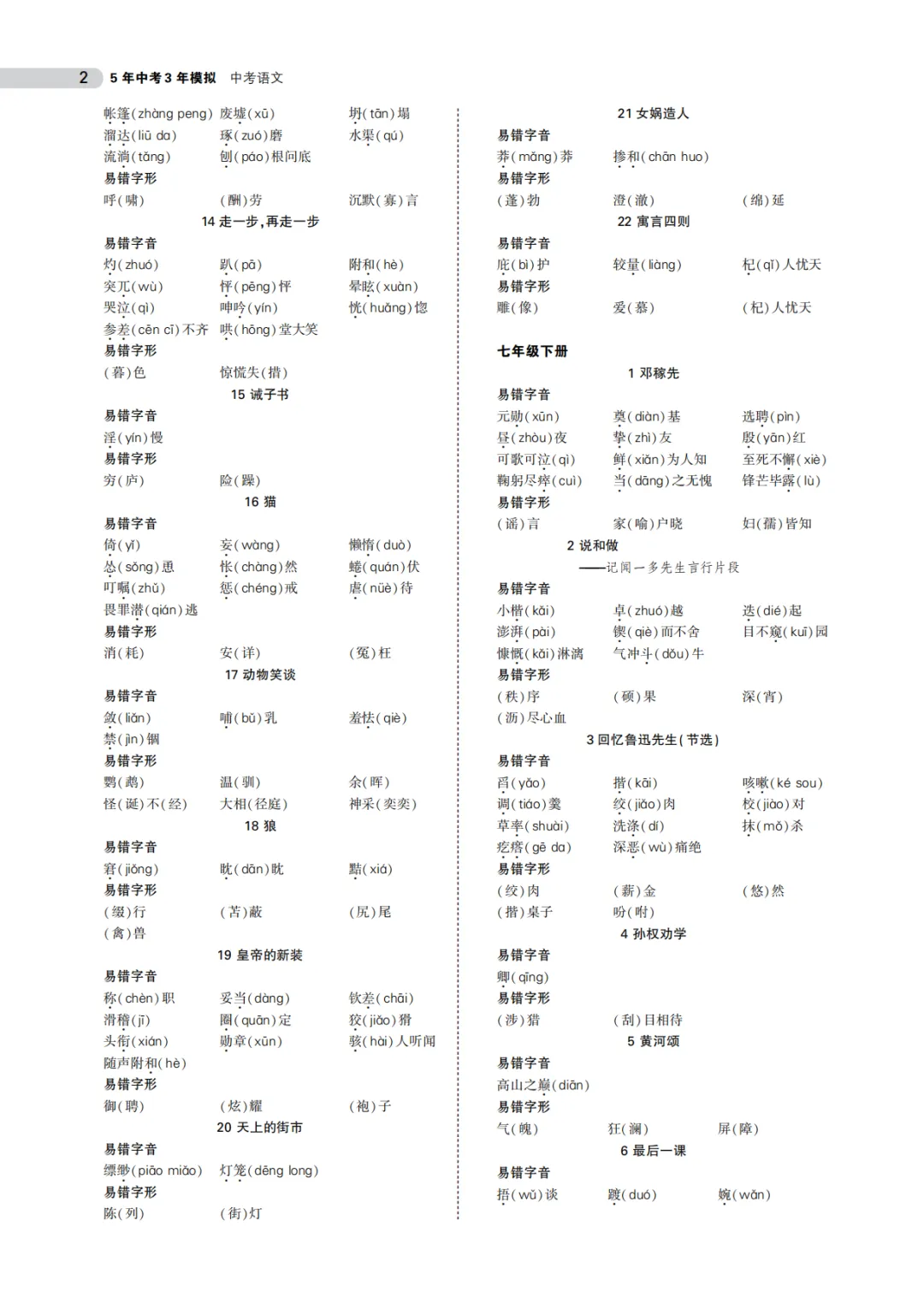 《中考总复习专题知识要点》初中全科 第7张