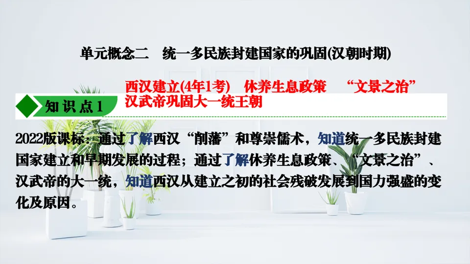 2026中考历史总复习单元框架版:第三单元 秦汉时期 统一多民族国家的建立和巩固 第15张