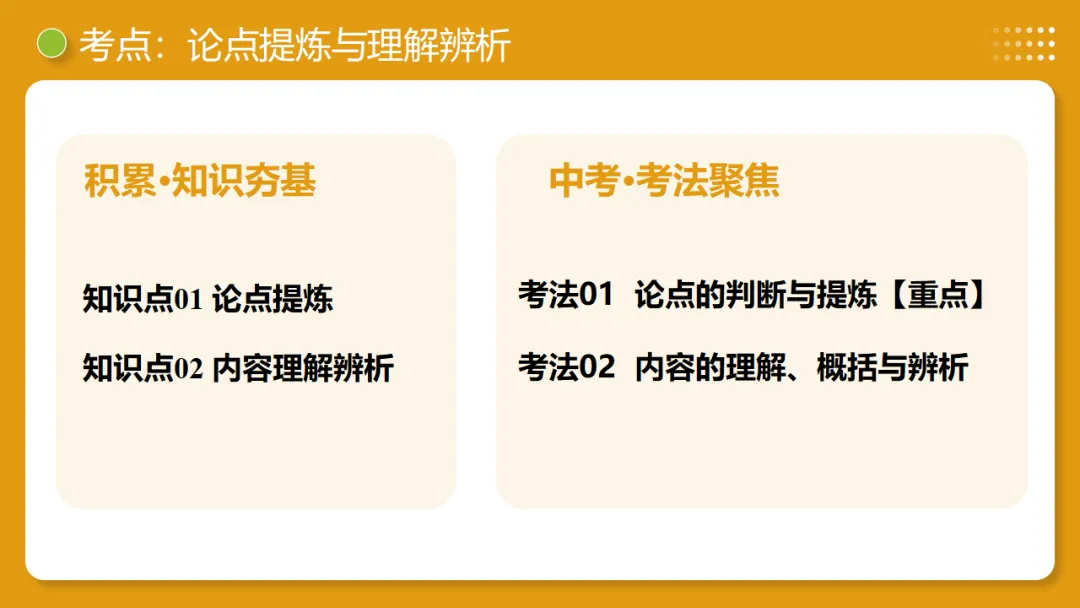 2026年中考语文复习议论文阅读第01讲《 论点提炼与理解辨析》讲练测 第12张