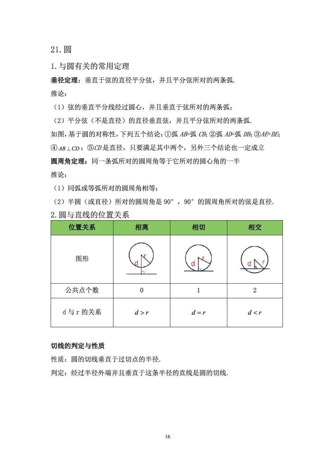 【初中数学】中考必备公式定理合集 第17张 【初中数学】中考必备公式定理合集 第17张