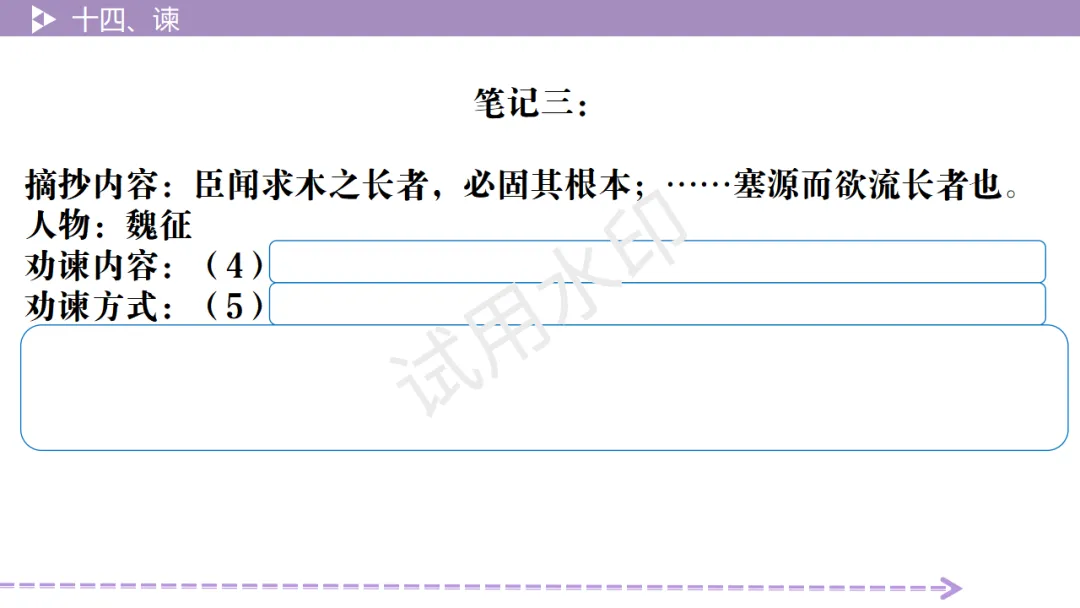 《2026中考总复习精华版》【阅读无忧】第四部分 古诗文十四、谏 第14张
