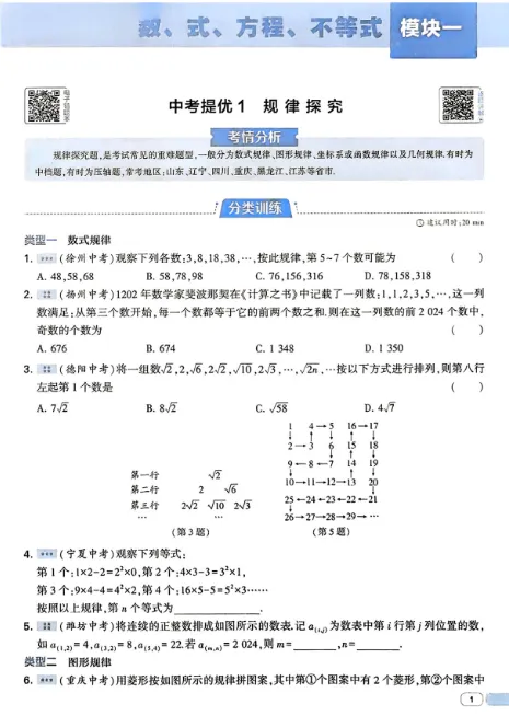 2026版中考数学《5星学霸专项提优》|可下载打印 第2张