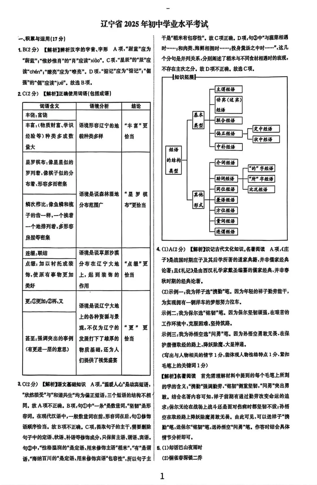 2026中考语文 · 2025辽宁省初中学业水平考试语文真题及答案 第10张