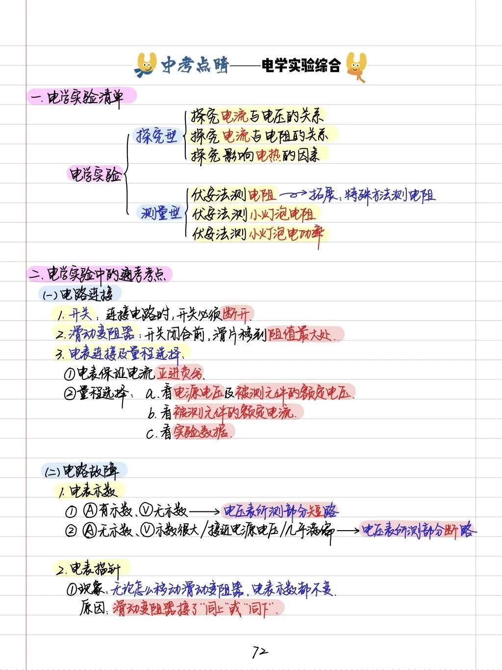 初三孩子必读:中考物理学霸笔记(内能质量和电学全部) 第41张