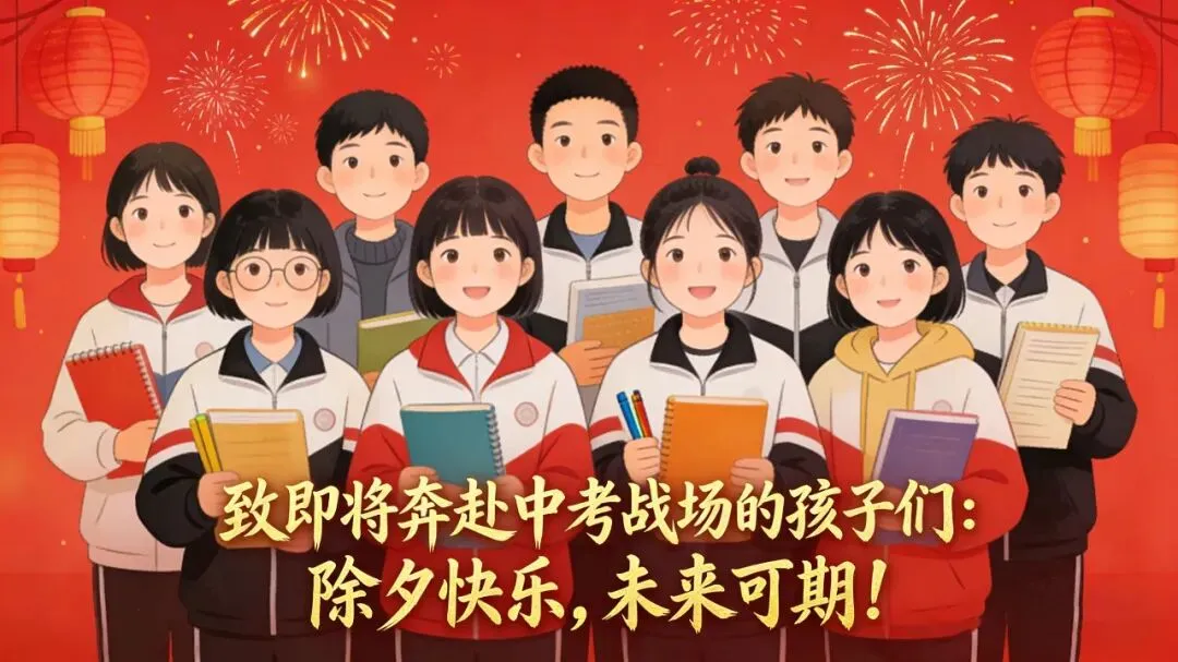 致即将奔赴中考战场的孩子们:除夕快乐,未来可期! 第1张 致即将奔赴中考战场的孩子们:除夕快乐,未来可期! 第1张