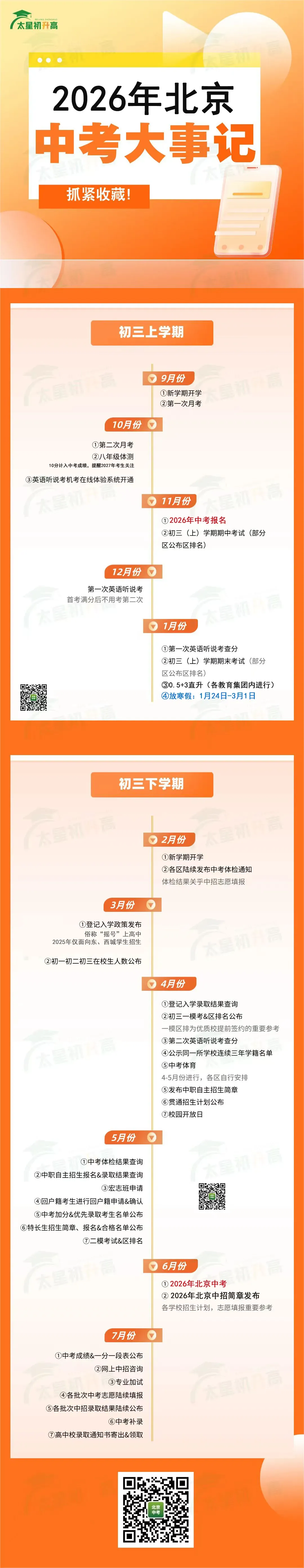 关键时间节点务必了解!2026年北京中考全年大事记! 第4张