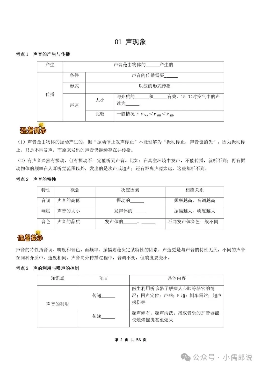 学霸笔记 | 2025届中考物理知识梳理+全国通用(学生版) 第2张