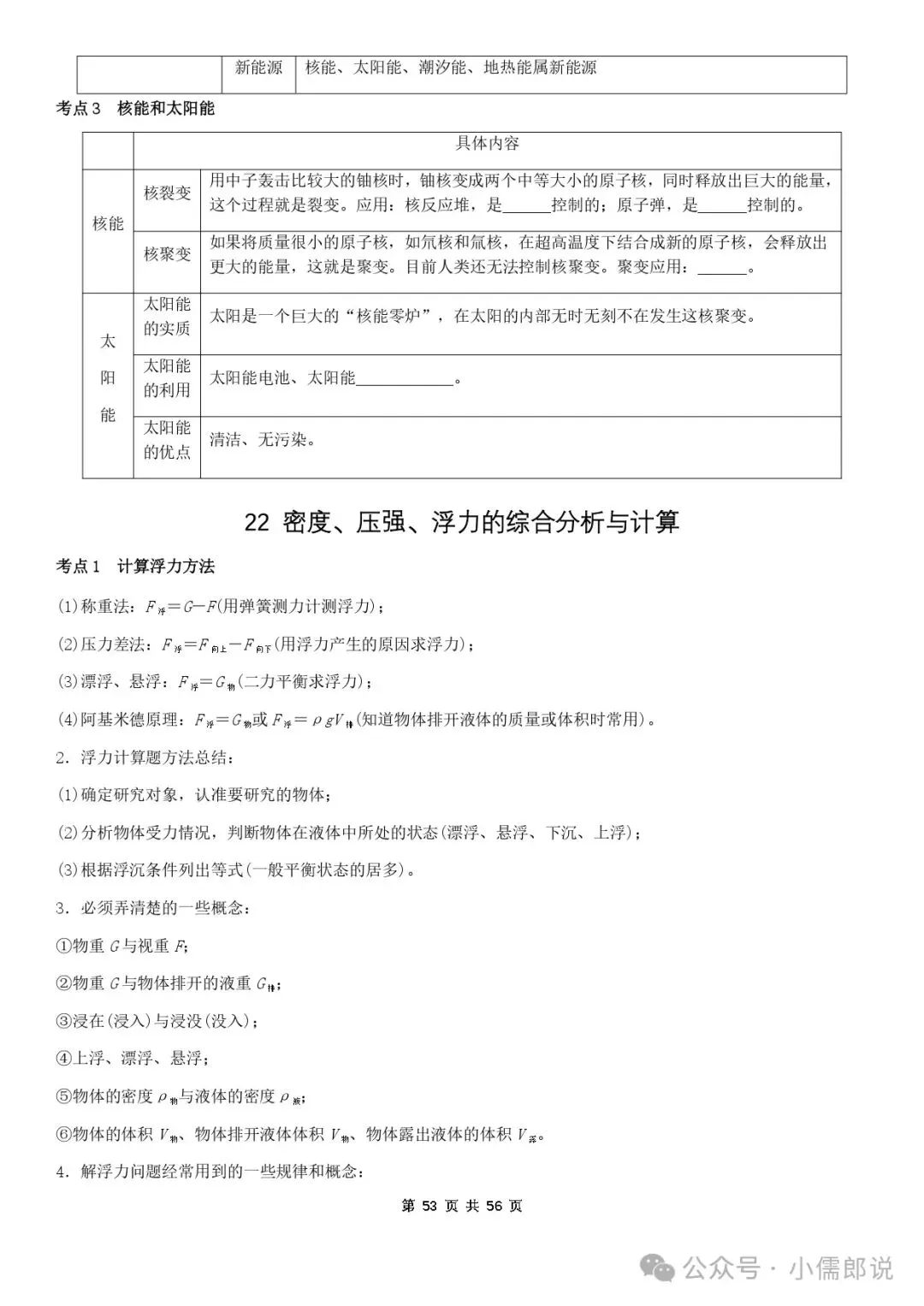 学霸笔记 | 2025届中考物理知识梳理+全国通用(学生版) 第52张
