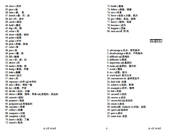 初中英语《1600个中考词汇讲解+默写版+分类表》|可下载打印 第7张 初中英语《1600个中考词汇讲解+默写版+分类表》|可下载打印 第7张