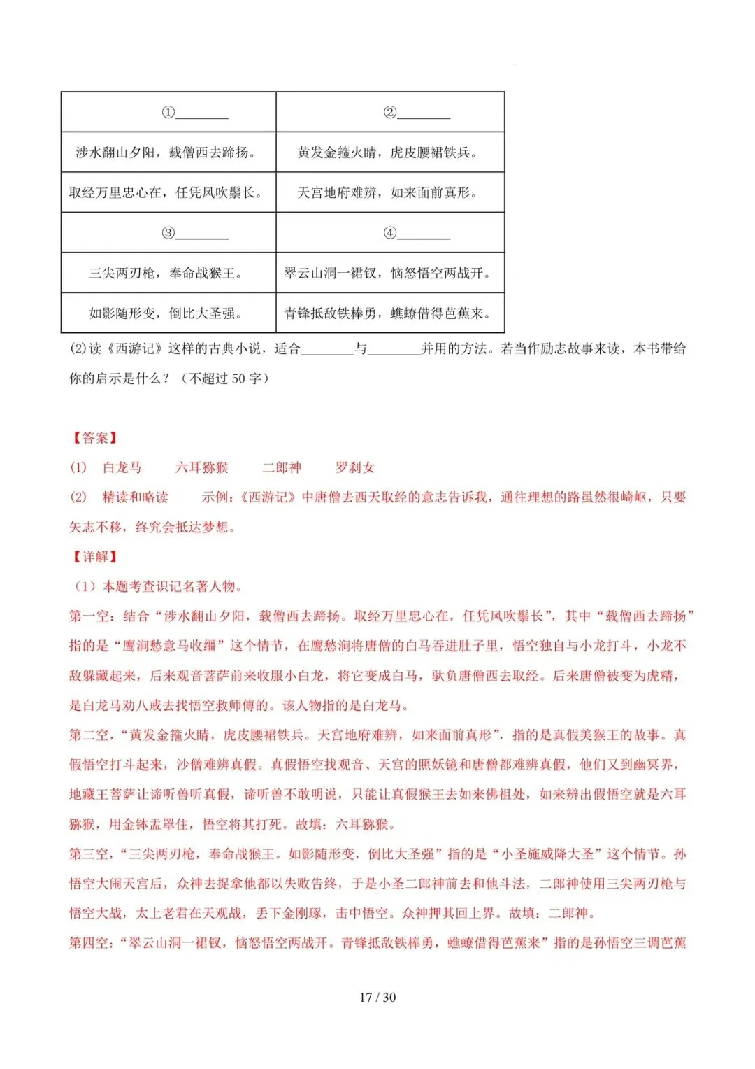 2023-2025年中考真题分类汇编-名著阅读【山东专版】 第17张