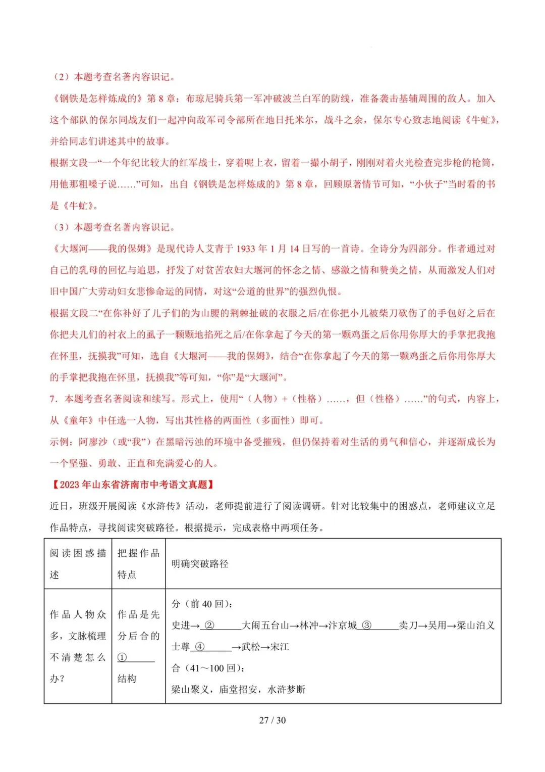2023-2025年中考真题分类汇编-名著阅读【山东专版】 第27张