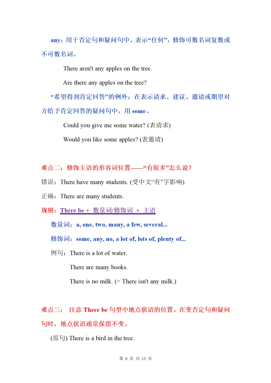 2026中考英语语法复习:There be 句型(重难点、易错点+中考模拟+强化训练) 第6张