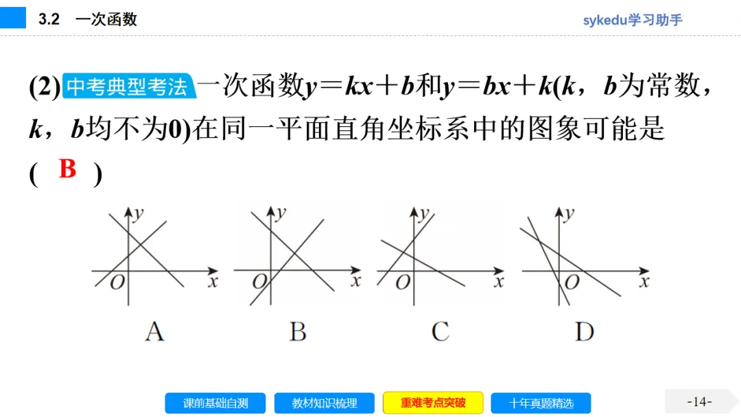 3. 2一次函数-初中数学中考-最新中考复习-sykedu学习助手-第一部分 安徽考点探究 第14张