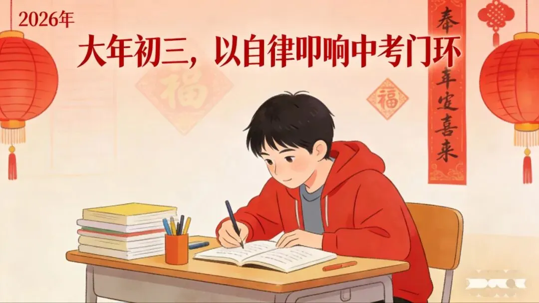 大年初三,初三学生以自律叩响中考门环 第1张