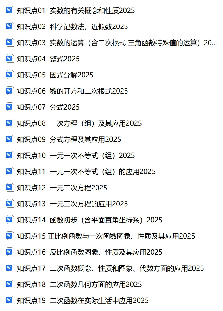 2025中考试题分类汇编(可下载) 第1张