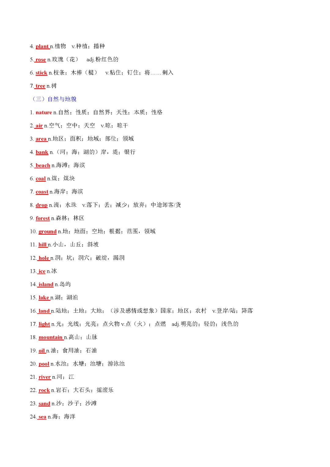 2025 新课标中考话题词汇必备(记背版) 第43张