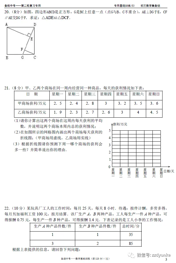[训练订正+视频解析]中考基础124分强化与提高(1-24)汇总(试题电子版免费分享) 第4张