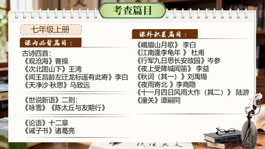 「中考复习」一轮复习《专题九:古诗文默写》课件 第6张