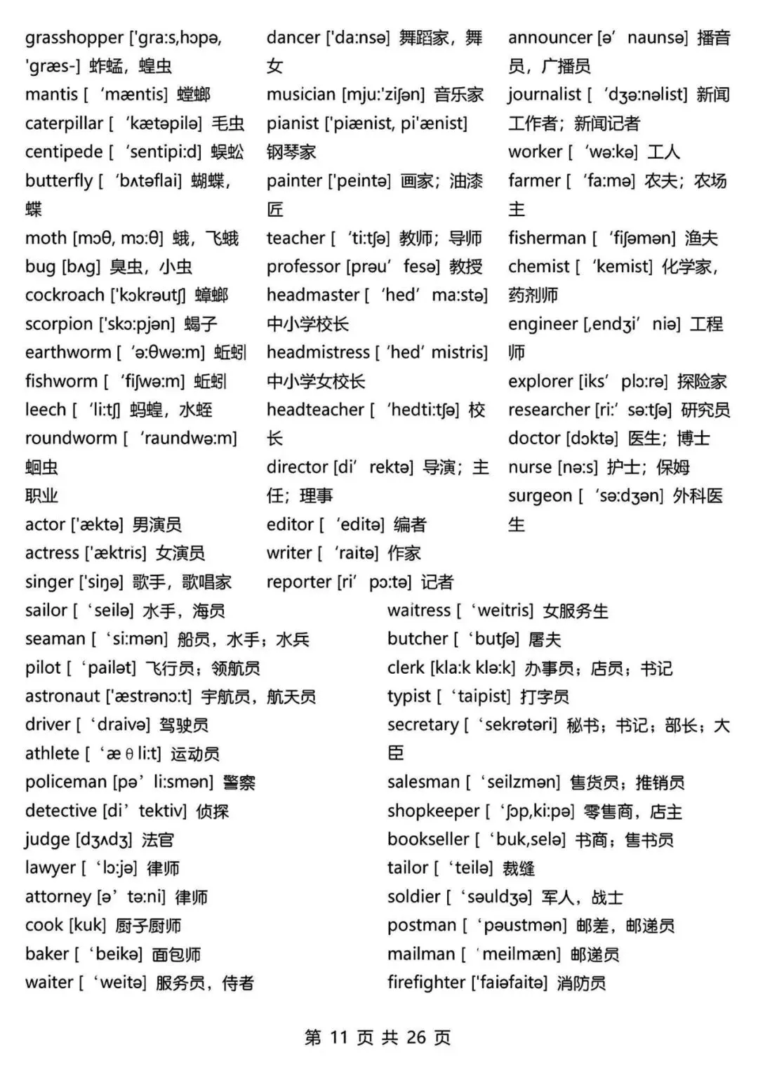 【七年级初中资料】15天背完中考英语必背3500词汇,英译汉,高清电子版可打印 第15张