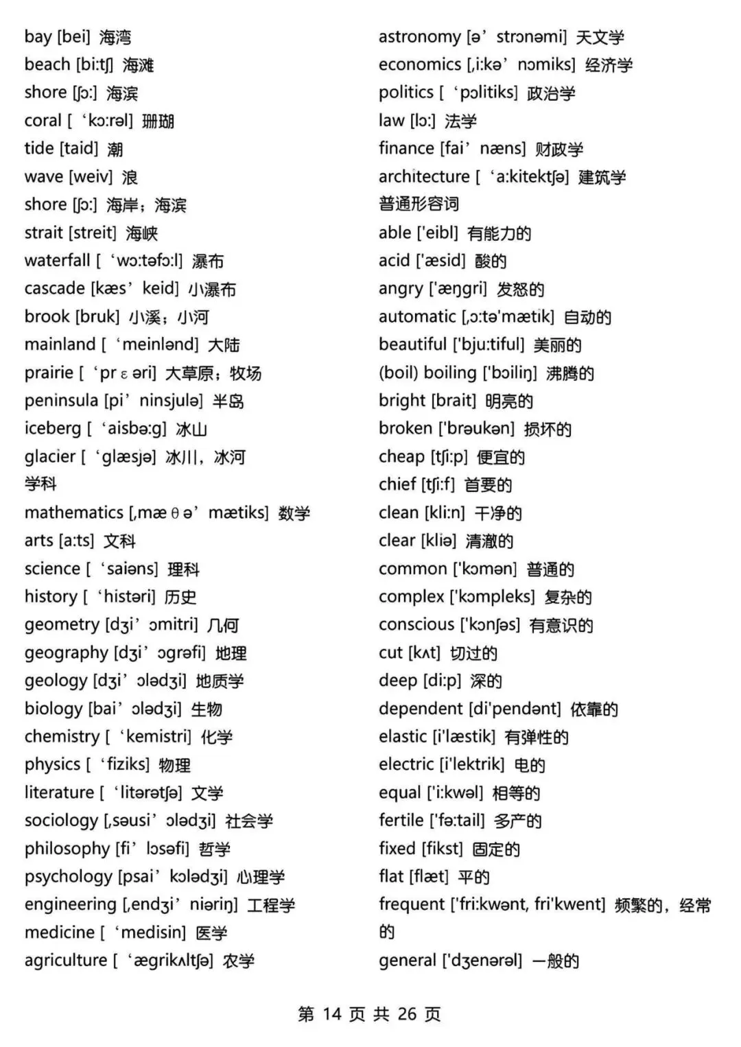 【七年级初中资料】15天背完中考英语必背3500词汇,英译汉,高清电子版可打印 第18张
