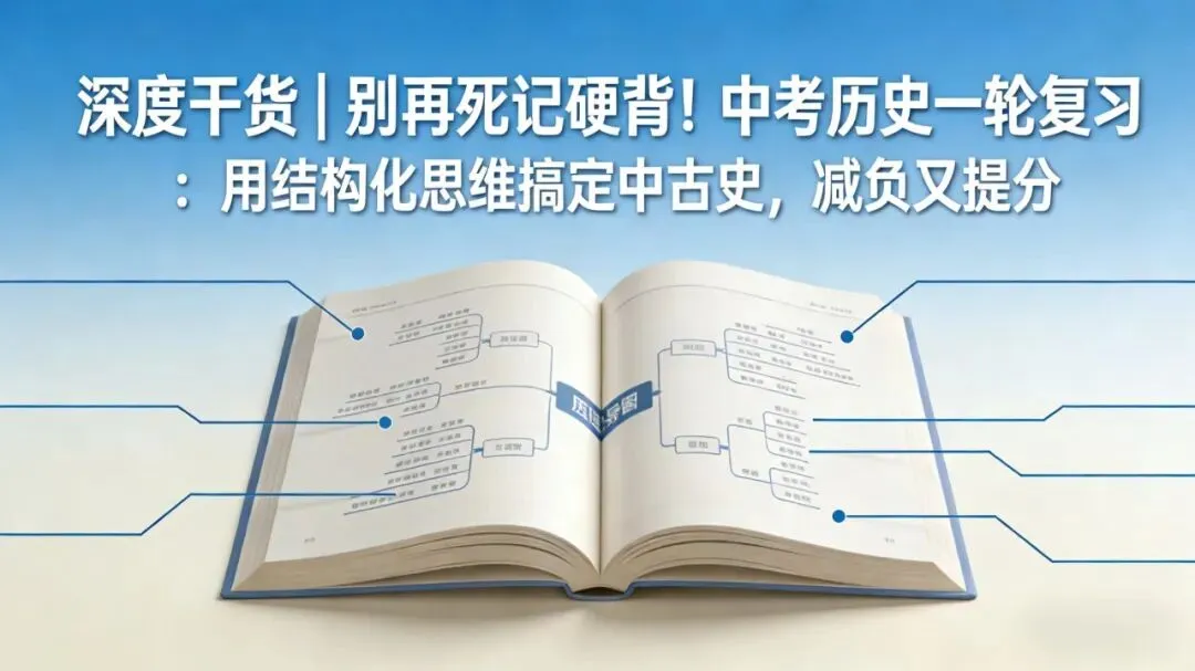 深度干货 | 别再死记硬背!中考历史一轮复习:用结构化思维搞定中古史,减负又提分 第1张