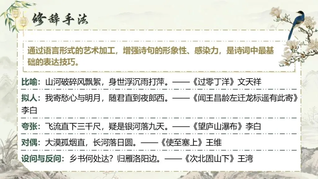 【中考语文】一轮复习《专题十一:古诗词曲鉴赏》| 中考语文稳拿分:古诗词曲鉴赏专题全攻略! 第40张