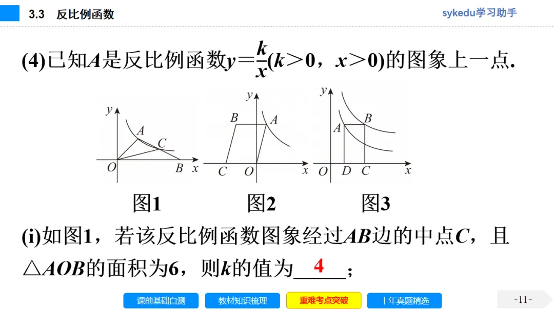 3.3 反比例函数-初中数学中考-最新中考复习-sykedu学习助手-第一部分 安徽考点探究 第11张 3.3 反比例函数-初中数学中考-最新中考复习-sykedu学习助手-第一部分 安徽考点探究 第11张