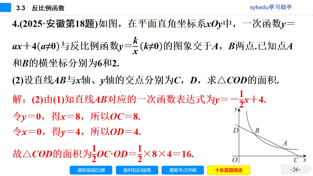 3.3 反比例函数-初中数学中考-最新中考复习-sykedu学习助手-第一部分 安徽考点探究 第26张 3.3 反比例函数-初中数学中考-最新中考复习-sykedu学习助手-第一部分 安徽考点探究 第26张