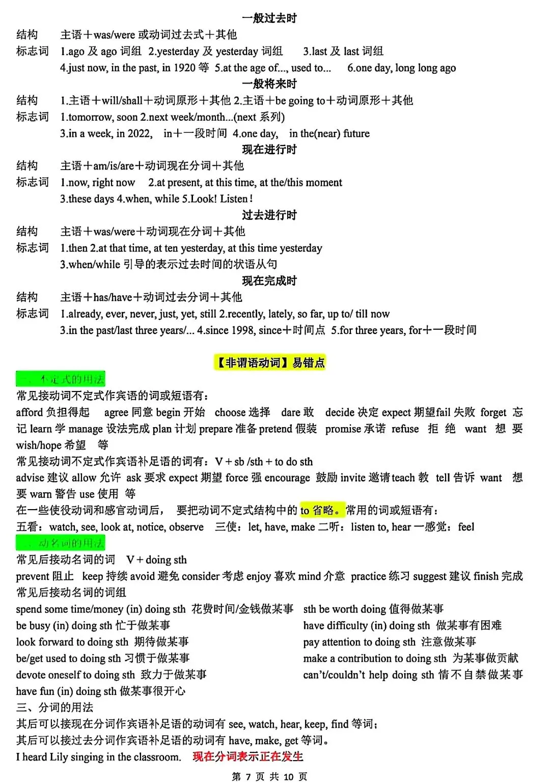 初中英语【中考英语】语法考点总结版 第9张