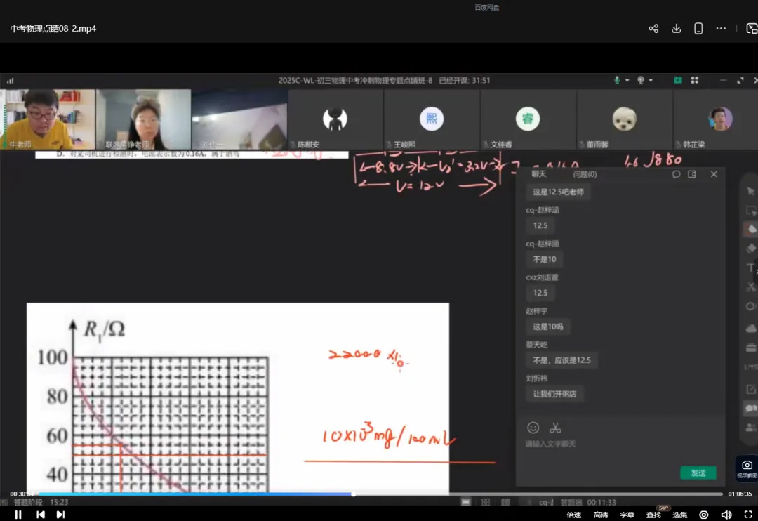 025谢全民中考物理专题冲刺物理电学+力学+实验综合压轴录播课 第2张