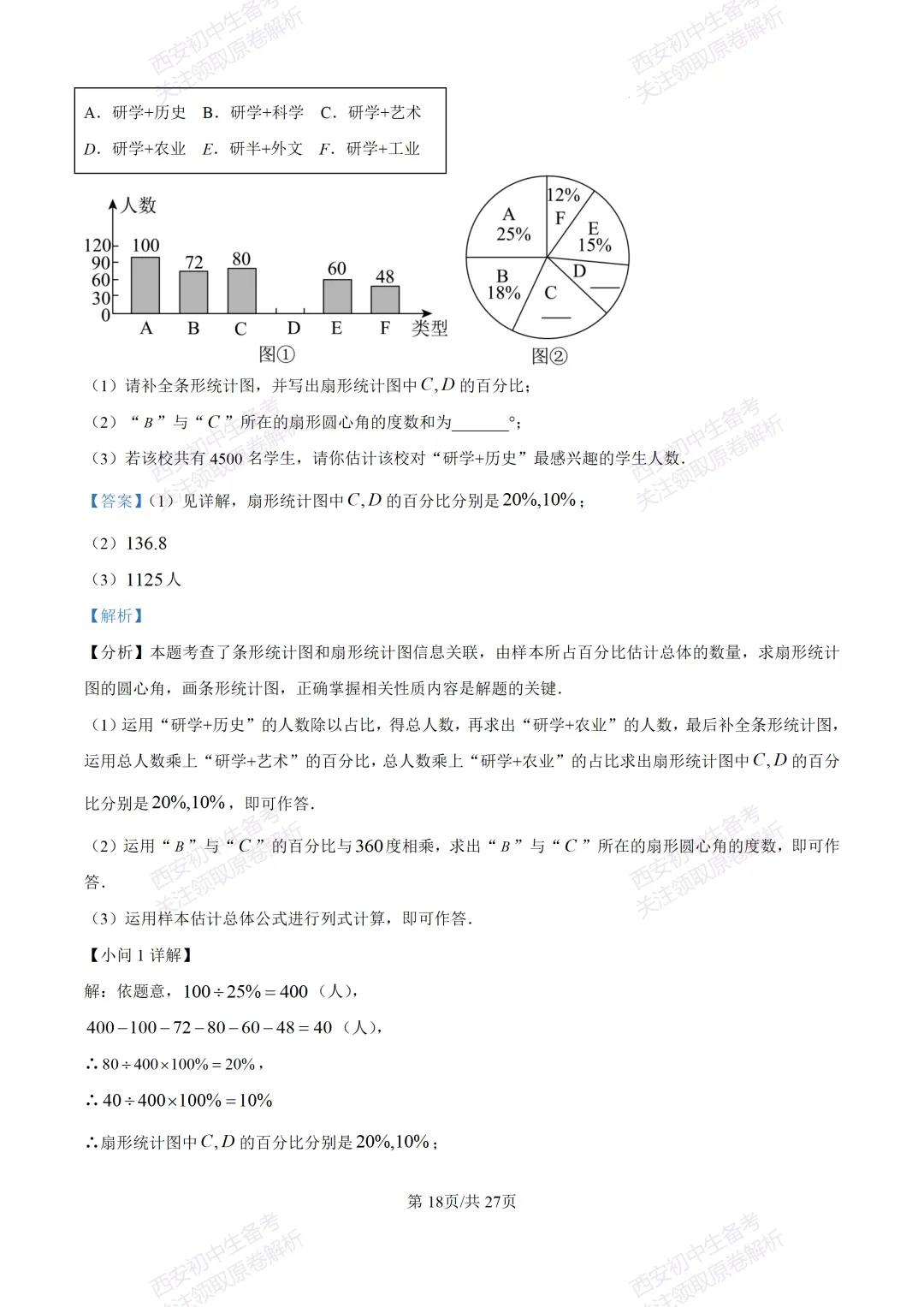 中考复习,五大名校真题!西安模拟:【2025高新一中】九年级四模考试,数学试题,试卷+完整版答案,免费下载! 第32张