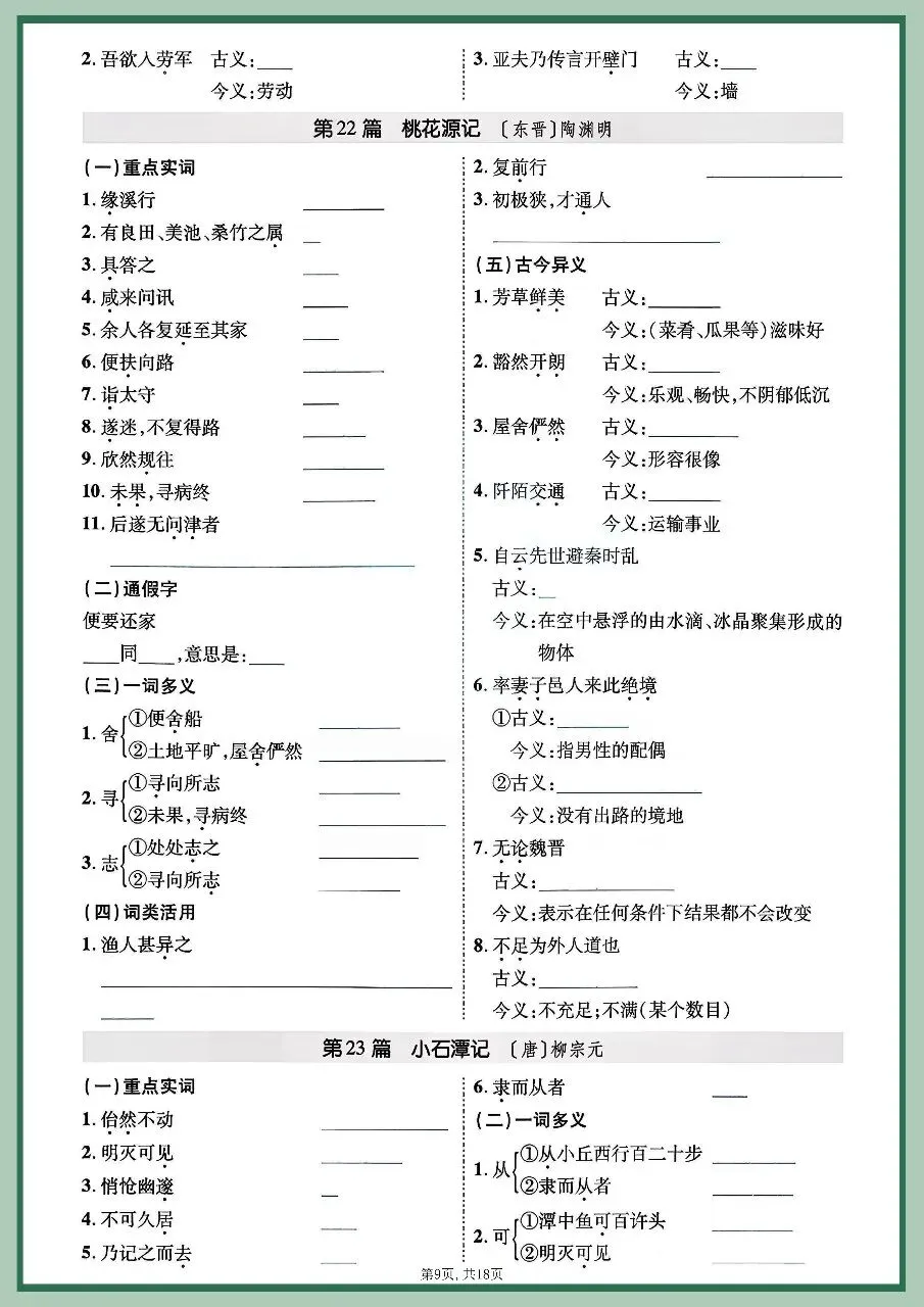 2026年中考语文课内文言文逐篇梳理 第10张