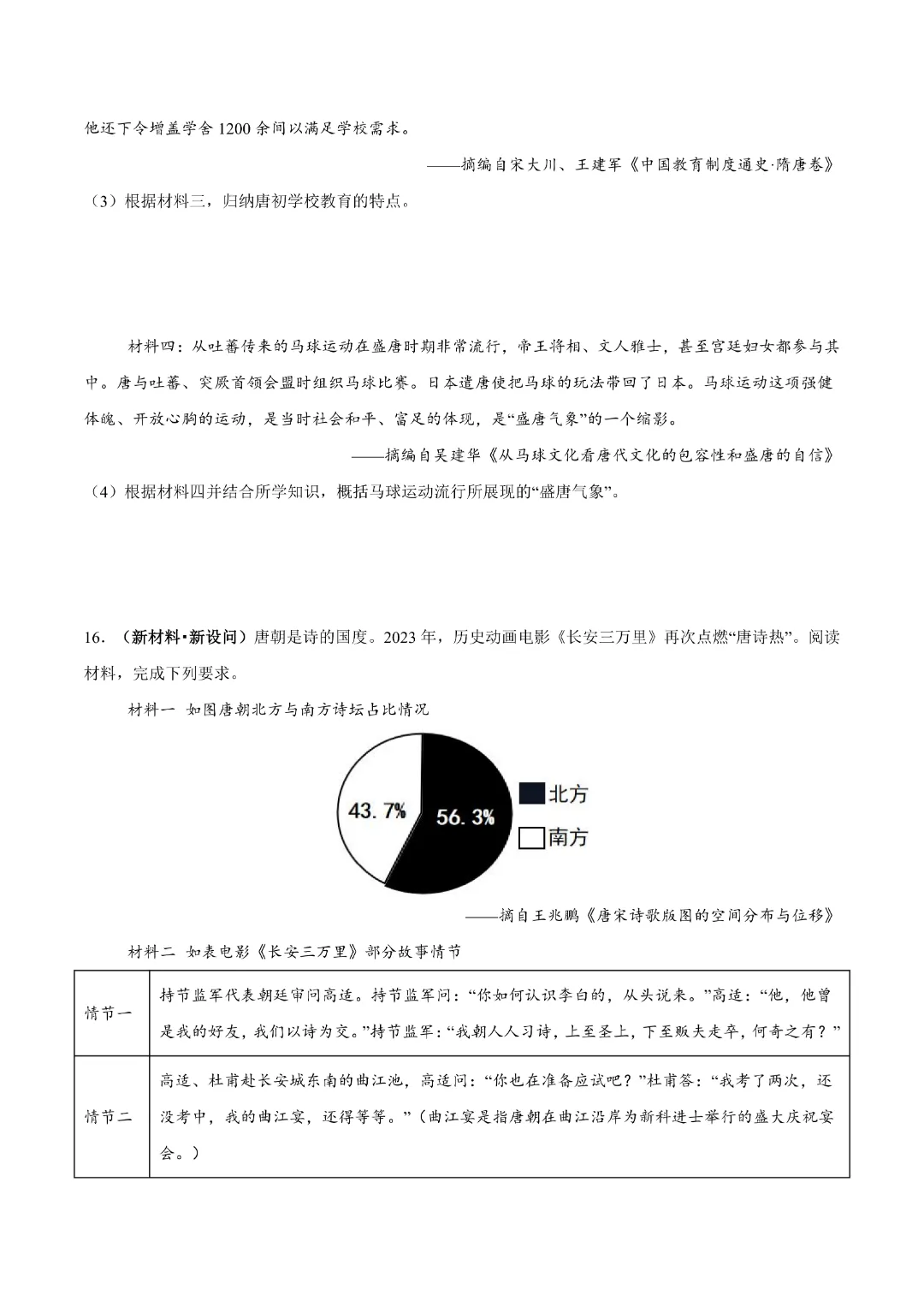【中考专项历史】主题03 隋唐时期专项复习带答案|完整高清电子版可打印 第14张 【中考专项历史】主题03 隋唐时期专项复习带答案|完整高清电子版可打印 第14张