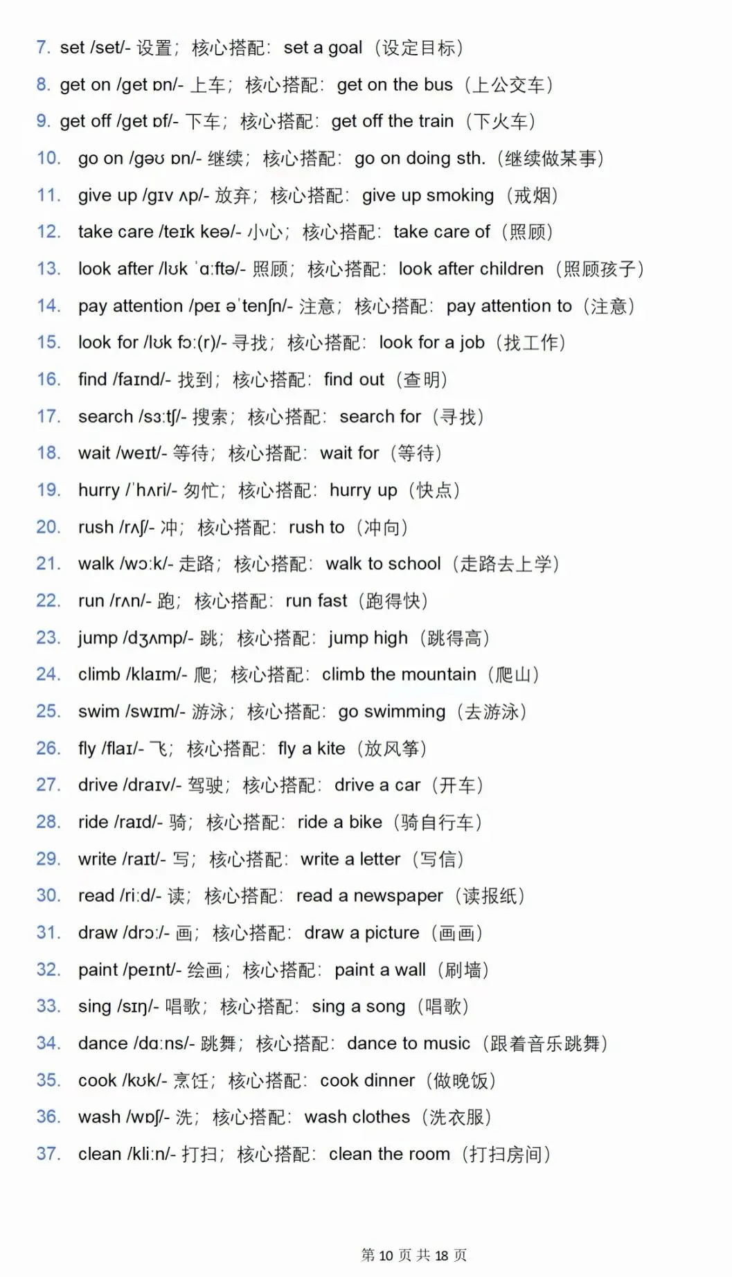 2026中考英语高频词汇+核心搭配 第10张
