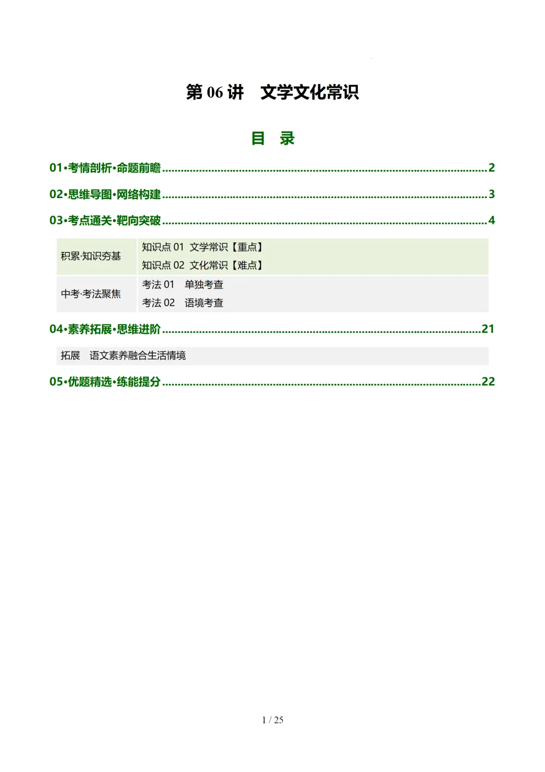 2026年中考语文复习第06讲《文学文化常识》讲练测 第55张 2026年中考语文复习第06讲《文学文化常识》讲练测 第55张