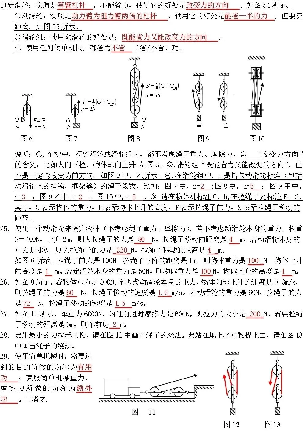 中考必备物理基础知识填空精编,记好背熟 第18张