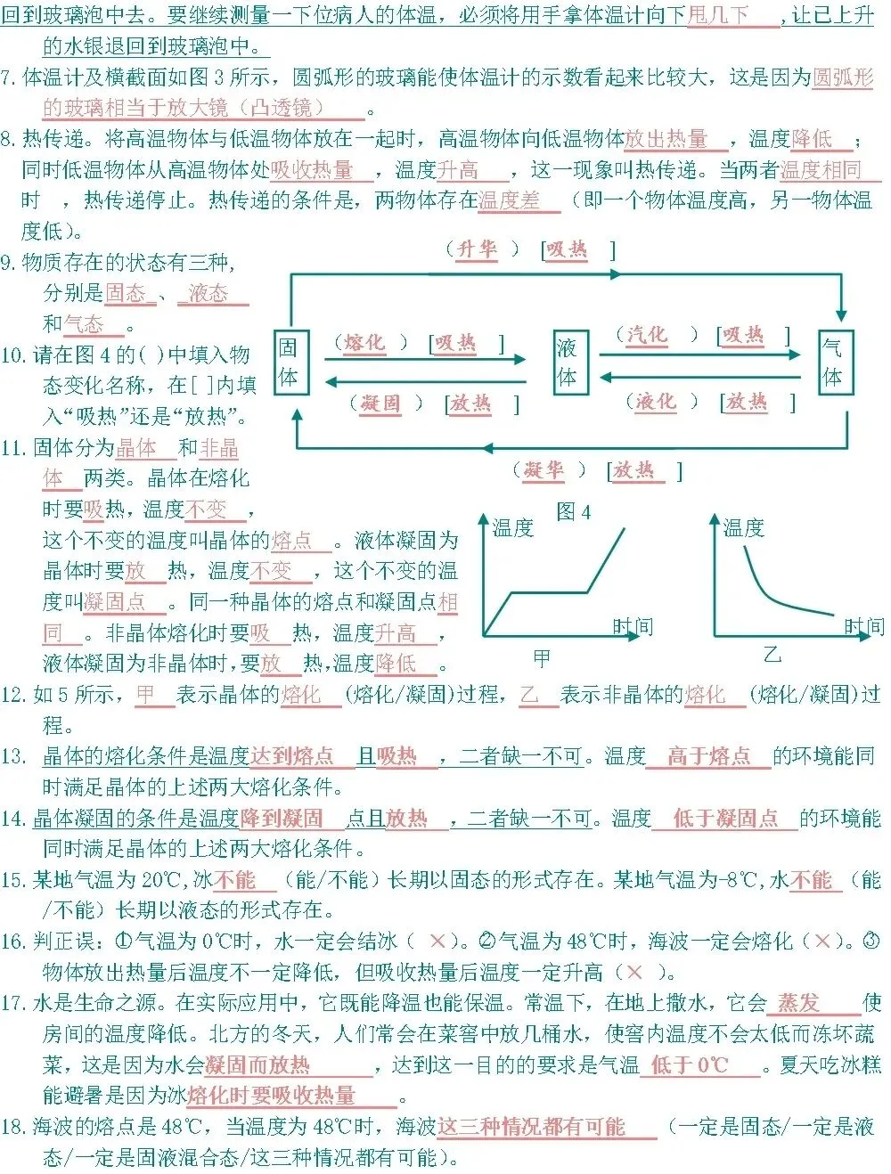 中考必备物理基础知识填空精编,记好背熟 第21张
