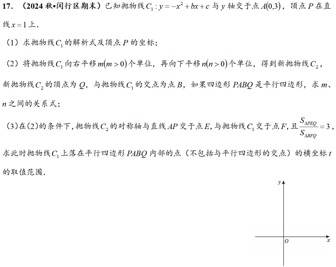 2026年中考数学压轴题专项训练|二次函数平行四边形存在性问题 第24张