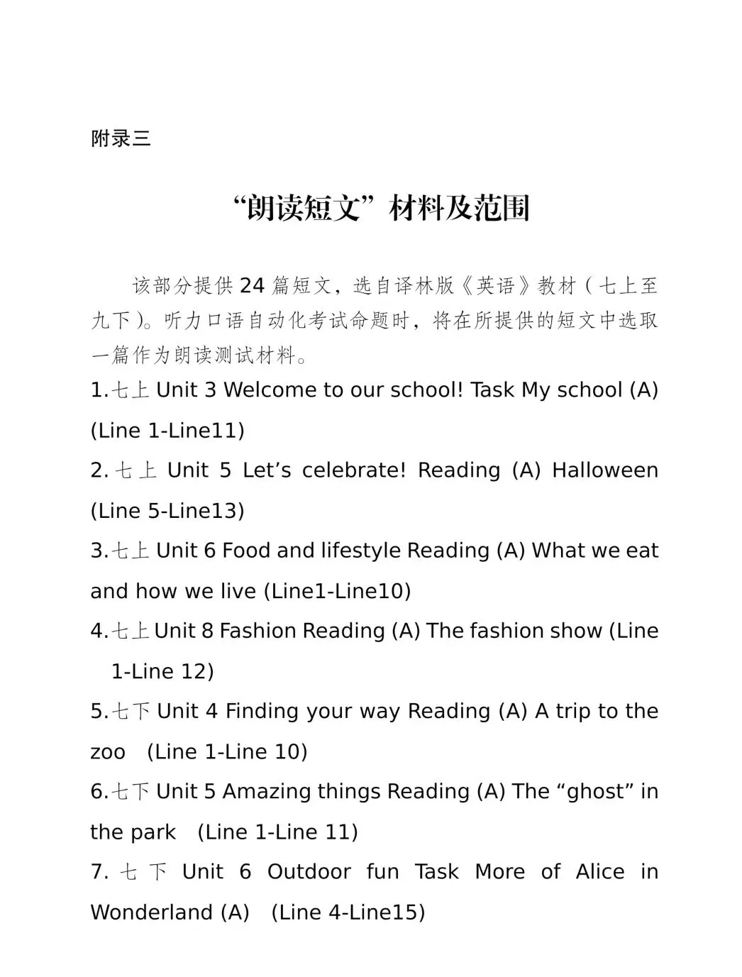 备战2026中考 江苏省初中英语听力口语自动化考试指引 朗读短文24篇和话题简述12篇 参考文本和录音 (汇总) 第8张