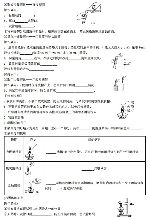 【2026浙江中考复习】科学知识点填空——基本实验操作 第4张