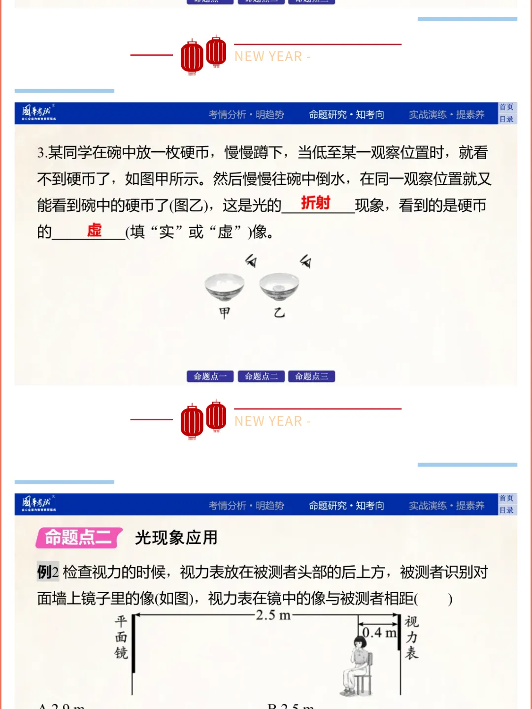 2026湖北版《解密中考• 物理》专题一 光现象的辨析与应用 第8张