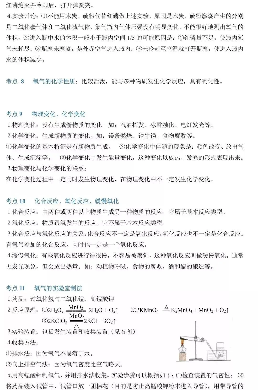 干货 | 中考化学:复习提纲来了,开学必备! 第6张