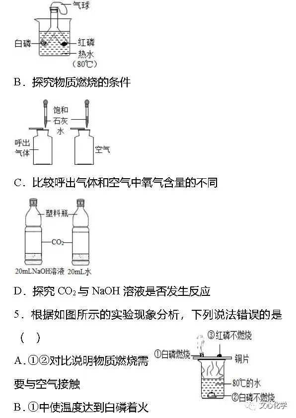 初中化学中考专题科学探究题——控制变量法(附答案) 第3张