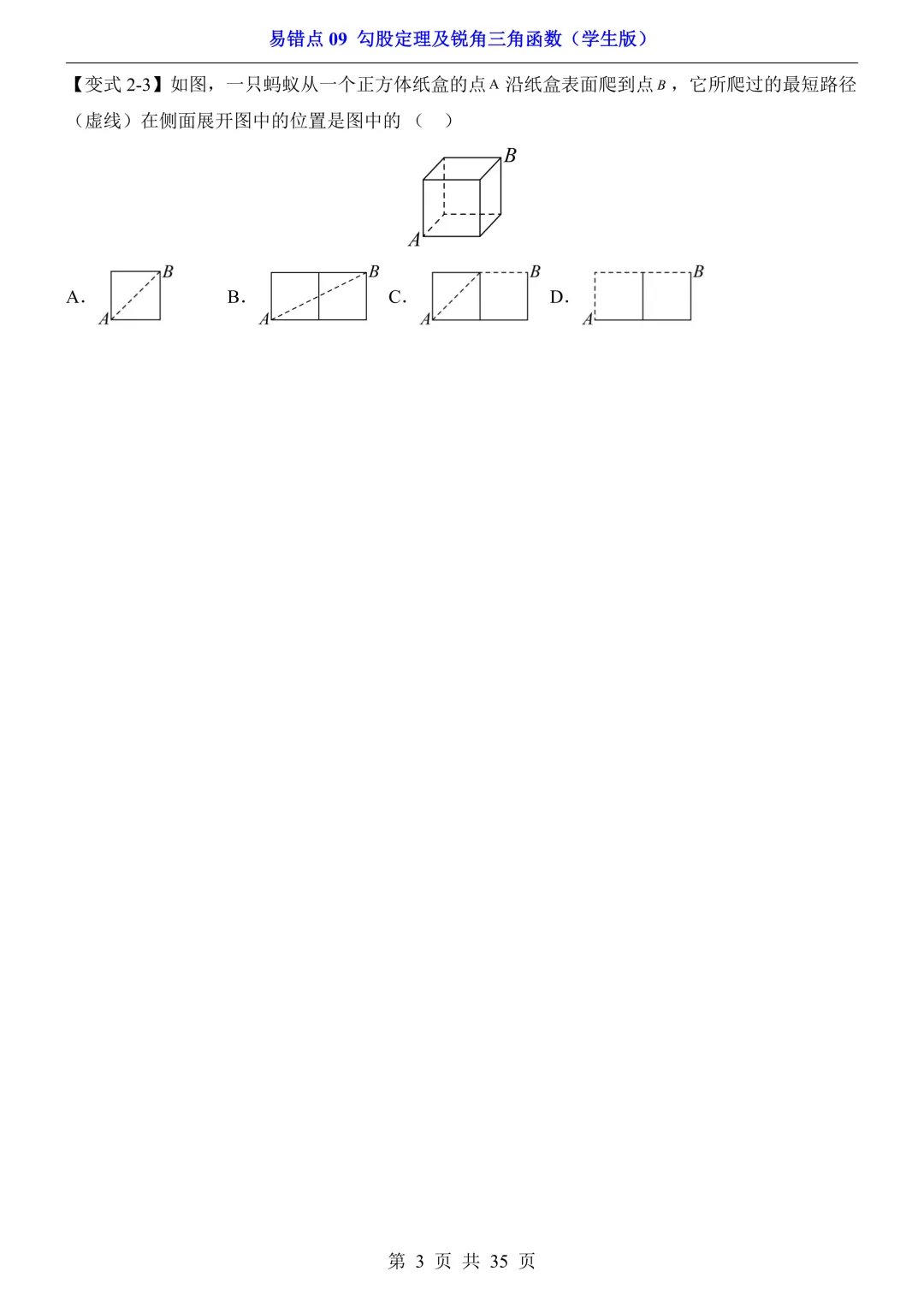 2026年中考数学易错点09《勾股定理及锐角三角函数》(含答案解析),电子版可下载打印 第4张 2026年中考数学易错点09《勾股定理及锐角三角函数》(含答案解析),电子版可下载打印 第4张