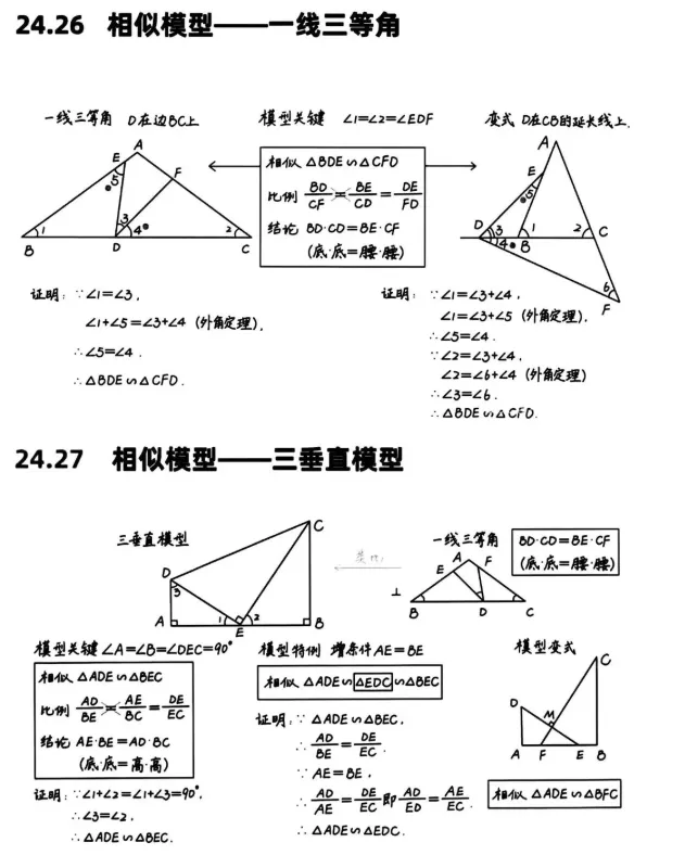 中考数学相似三角形必考重点知识 第15张