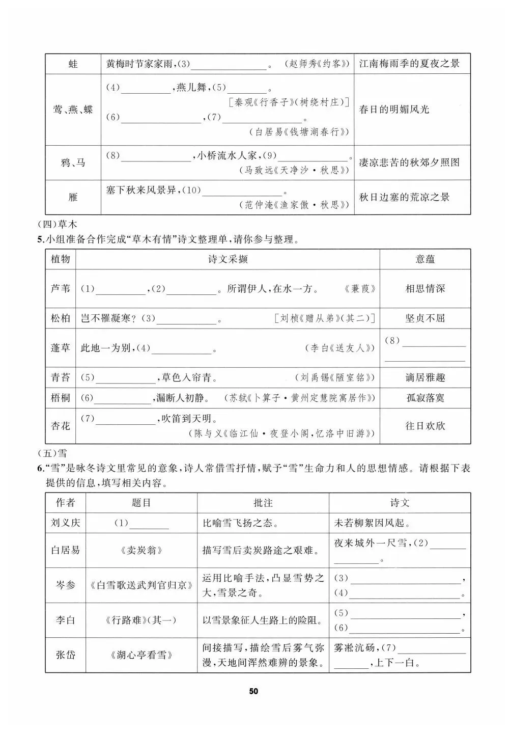 中考一轮复习:2026中考语文基础默写手册太全面了 第14张