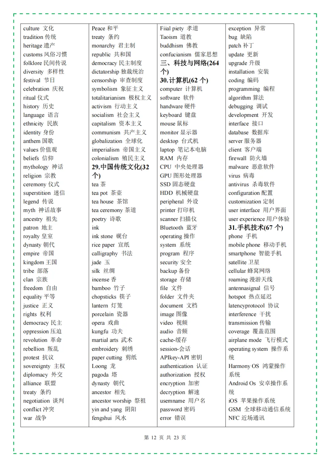 中考英语|必背3500词汇,含单词默写本+自测本,英译汉与汉译英(电子版可下载打印) 第9张 中考英语|必背3500词汇,含单词默写本+自测本,英译汉与汉译英(电子版可下载打印) 第9张