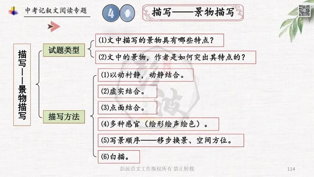 【中考专项复习课件】记叙文阅读-思维导图(全)帮助学生自主复习 第118张
