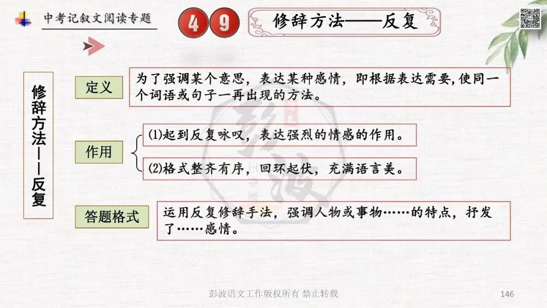 【中考专项复习课件】记叙文阅读-思维导图(全)帮助学生自主复习 第150张